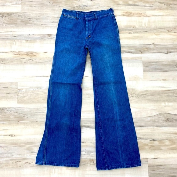 Wrangler Denim - Vintage Wrangler Bell Bottoms Sz 33 XL one of a kind flare bell bottoms Rare NFR